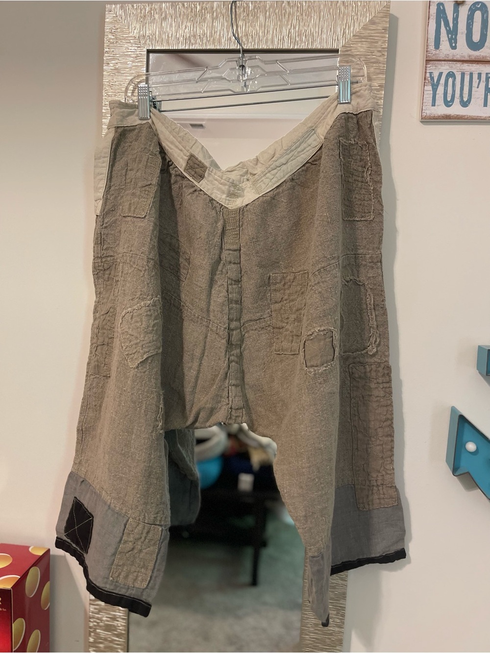 Magnolia Pearl Tan and Cream Patchwork Cropped Pants